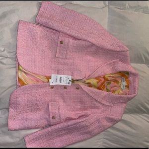 Brand New Pink Zara Blazer Size Large. With Gold Buttons On It